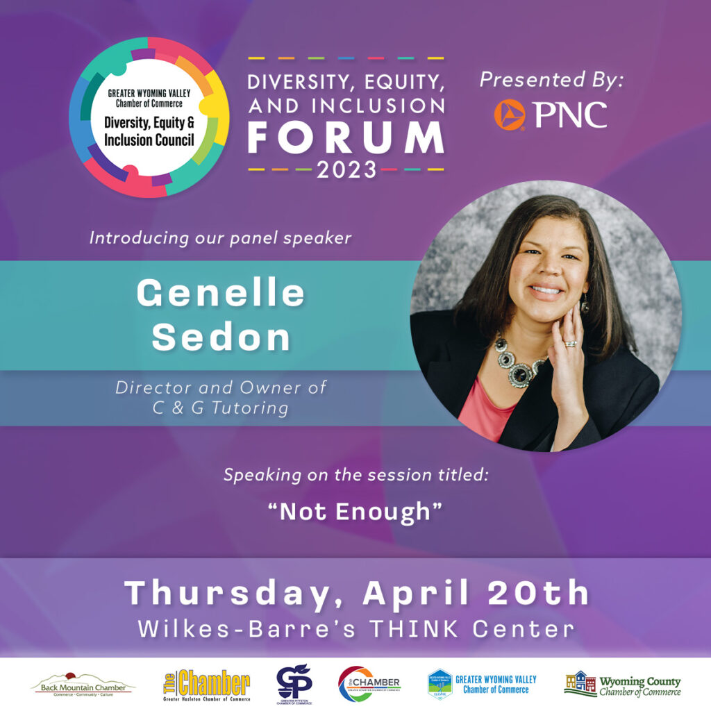 Genelle sedon will be speaking at the 2023 Diversity, Equity, and Inclusion Forum